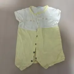 ファミリア　半袖ロンパース　60〜75㎝　イエロー