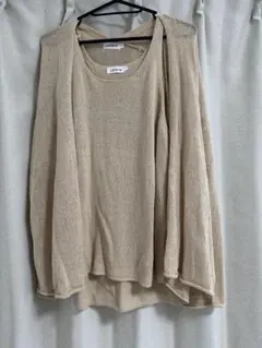 タンクトップ　カーディガン　アンサンブル　 LEPSIM サマーニット　2点