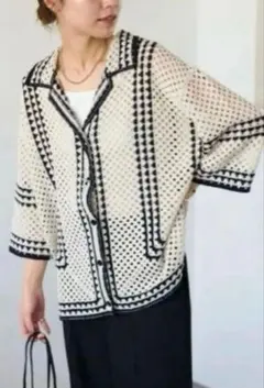 JOURNAL STANDARD クロシェラインシャツカーディガン