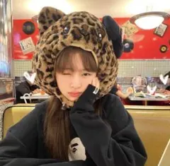 美品✨USAユニバ ヒョウ柄キティちゃん ファンキャップ