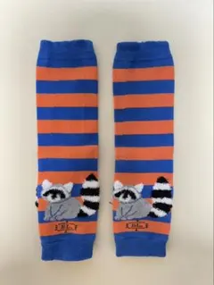 ベビー レッグウォーマー アライグマ柄
