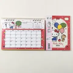 【新品】ハローキティ　2026年　卓上カレンダー・A6手帳