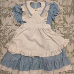 値下げ　アリス メイド服 水色と白のフリルドレス