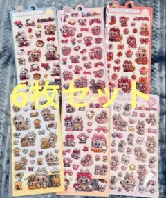 labubu ボンボンドロップシール 6枚セット ラブブ シール