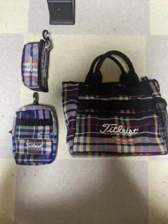 Titleist ゴルフバッグ ポーチ セット チェック柄のサムネイル