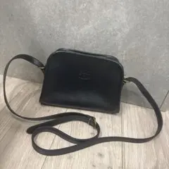 ほぼ未使用✨イルビゾンテ ショルダーバッグ 肩掛け オールレザー 黒 