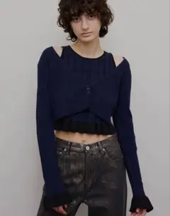 MEDI PURIPURI SHORT KNIT TOPのサムネイル