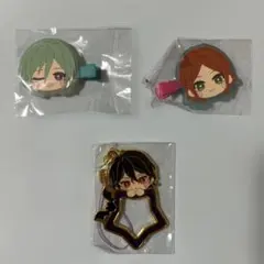 あんさんぶるスターズ　前髪クリップ2個&ストラップ1個&カード6枚セット