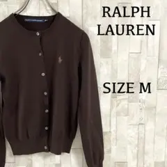 【美品】RALPH LAUREN SPORT 長袖カーディガン ポニー刺繍 M