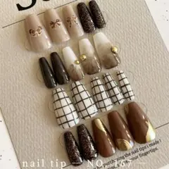 【167】20本セット まとめ売り ニュアンスネイルチップ 淡色ネイルチップ