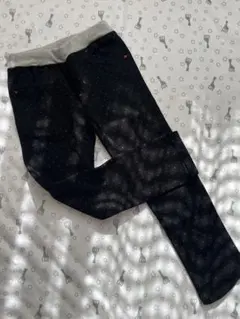 130cm 黒に白のドット柄パンツ