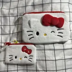 ハローキティ　韓国限定　ポーチセット　白 キティ
