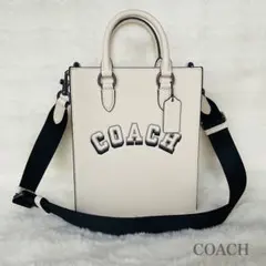 完売品 COACH ディラン トート ヴァーシティ チョーク 2WAY 美品