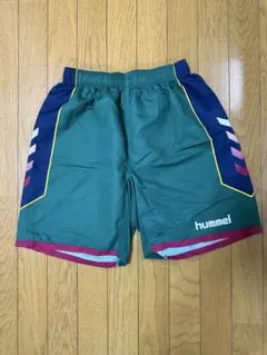 【美品】hummel サッカー ハーフパンツ Lサイズ グリーン