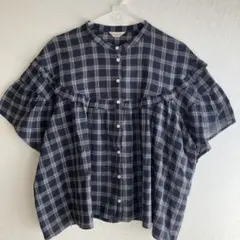 サマンサモスモス 柄アソート フリル 切替 ブラウス