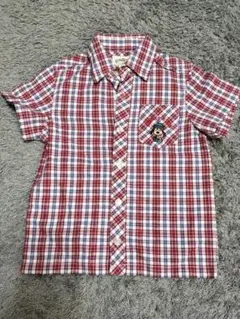 新品【100cm】BROS 半袖チェックシャツ 100