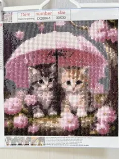 ダイヤモンドアート完成品約25×25（余白含まず）丸のサムネイル