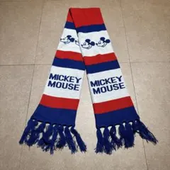 Disney ミッキーマウス　マフラー　青　赤　白