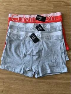 s*p様 Calvin Klein ボクサーブリーフ 3枚セット Mレッドグレー