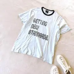 アディダス　Tシャツ　メンズ　Mサイズ　水色　プリントTシャツ