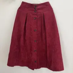 axes femme アクシーズファム　ボルドーカラー　刺繍　フレアスカート