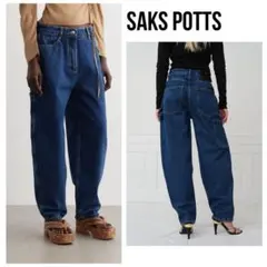SAKS POTTS テーパード バレルレッグ デニム XXS サックスポッツのサムネイル