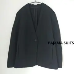 アオキ　 PAJAMA SUITS 　ノーカラージャケット　黒　L　スーツ洗える