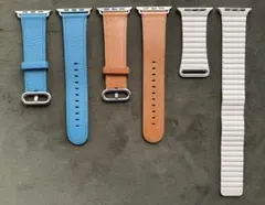 【極希少・3本セット】Apple Watch 42mm 純正レザーバンド