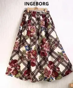 お値下げ 美品◆7万円購入 INGEBORGインゲボルグ 花柄ロングスカート