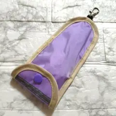 新品未使用☆ 防犯ブザー/キーケース リール付き ラベンダー　紫　ランドセル