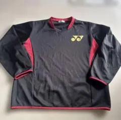ヨネックス ウォームアップウェア Vネック ロングTシャツ ブラック ゴールド