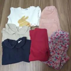 まとめ　秋冬　女の子　裏起毛パンツ　90cm　韓国子ども服　サンカンシオン