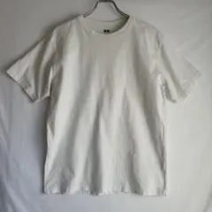 【メンズ】UNIQLO U ホワイト　Ｌサイズ　コットンTシャツ