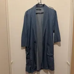 デニムロングコート　メンズ　レイジブルー　アウター　春服　セール