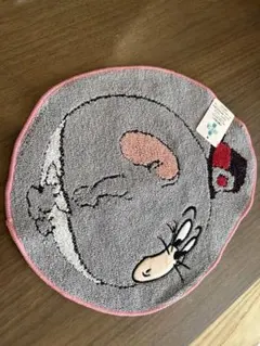 【新品未使用】トムジェリキャラクター刺繍円形タオル