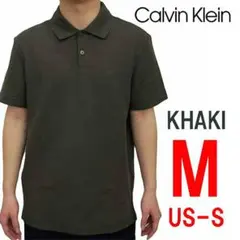 新品 M ★ カルバンクライン メンズ 半袖 ポロシャツ カーキ US-Sのサムネイル