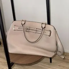 les CATINO 2way ハンドバッグ　ショルダーバッグ ピンクベージュ