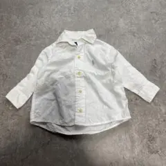 キッズ　Ralph Lauren ホワイト　長袖シャツ　6-12m