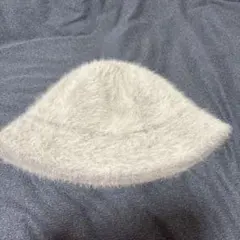 AADA ファー風 ホワイト バケットハット