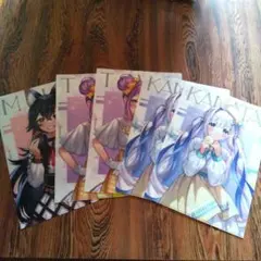 【新品】ホロライブ　大神ミオ＆天音かなた＆常闇トワ　クリアファイル　５枚セット