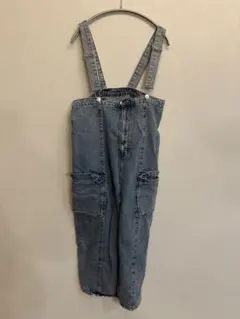 ライトブルー サロペット レディース