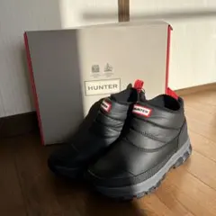 【新品未使用】箱付き HUNTER ハンター スノーブーツ ブラック 24cm