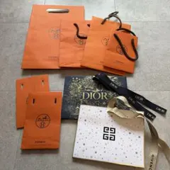 HERMES DIOR GIVENCHYショップ袋 8枚セット