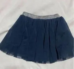 UNIQLOユニクロ レーススカート キッズXS 110ネイビー