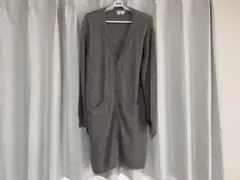 ハートマーケット　グレー ニット ロングカーディガン