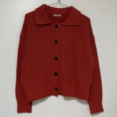 niko and… 襟付き 畦編み ニットカーディガン 洗える