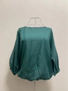 un dix cors ブラウス グリーン　ラメ　フリーサイズ ポリエステルのサムネイル