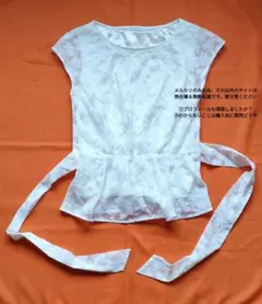 GLACIER　ホワイト レース ペプラムトップス