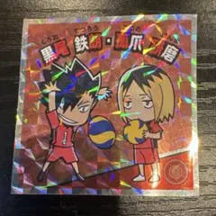 ハイキュー ウエハース シール ステッカー 孤爪研磨 黒尾鉄朗 レア イオン