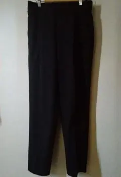 黒スラックス ゴムウエスト サイドポケット付き